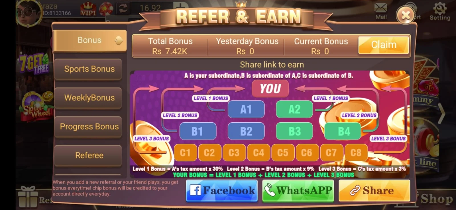 3patti free referral app screenshot